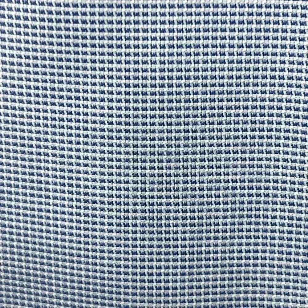 Banana Republic Men's XXL Basic Blue SlimFit Untucked NonIron Grid Pattern Shirt